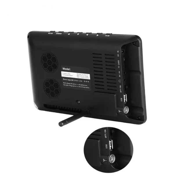 Small Portable TV 7 Inch Mini TV 1500 MAh Battery DVB-T2 / ISDB-T / ATSC Digital Television