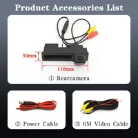 Car Rearview Camera For Audi A1 A3 A4 A6 A6L S5 Q5 Q7 2008 2009-2012 Backup Trunk Handle WaterProof Night Version Parking Cam 6