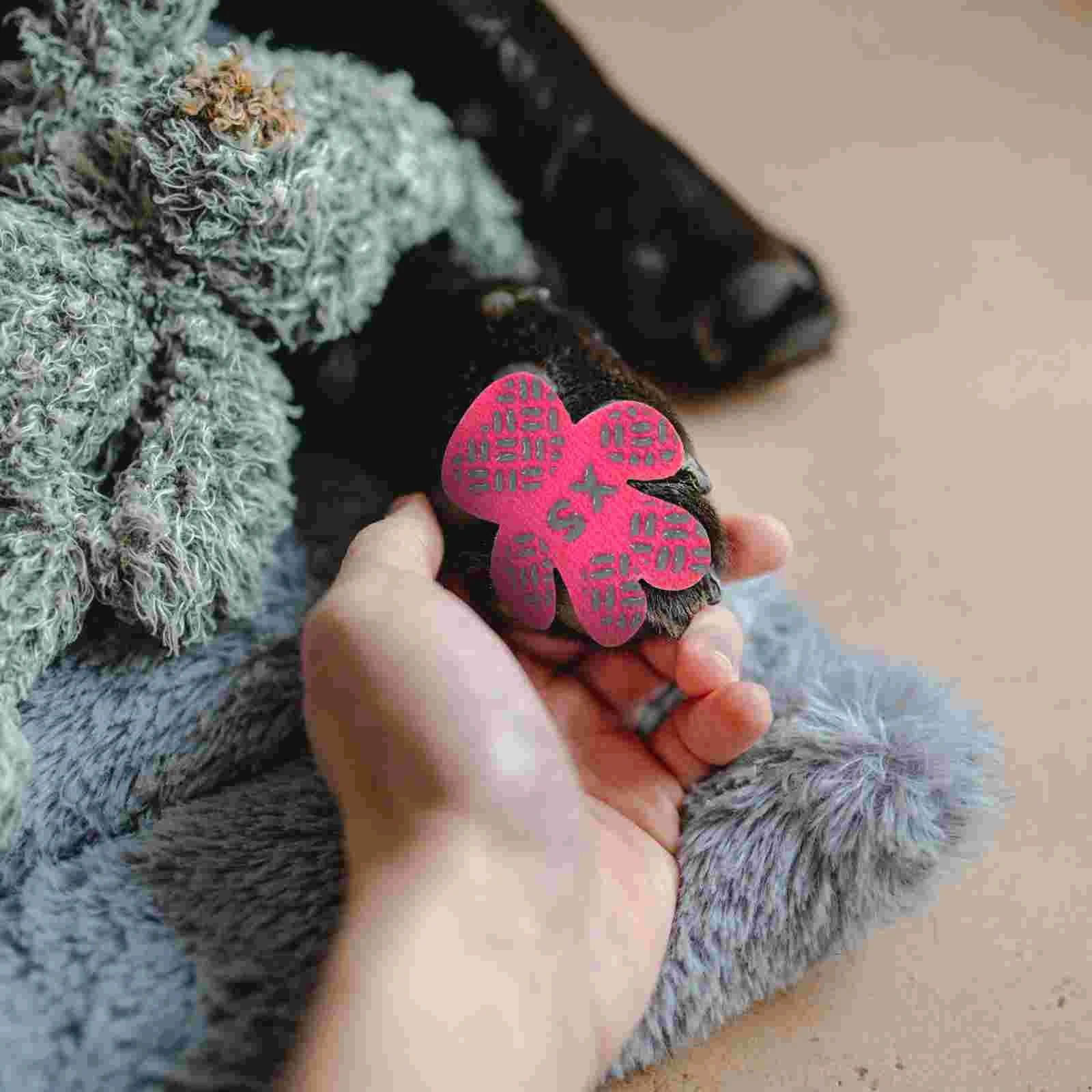 

4 Pcs Dog Paw Protection Pad Protector Professional Foot Wear Resistant Patch Non-slip Outdoor