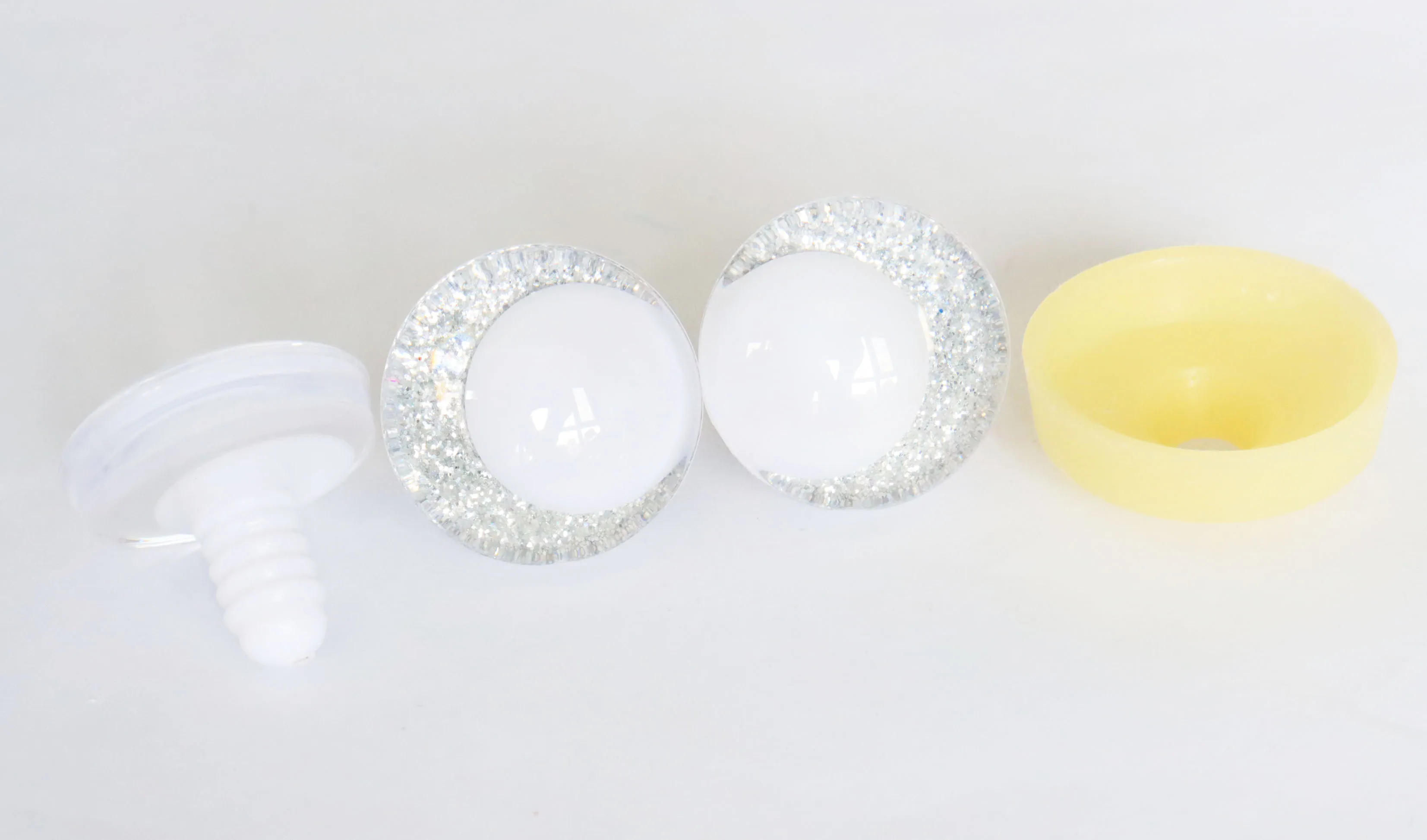 20pcs Multicolor 14mm-35mm Glitter Comical Toy Eyes with Hard Washers