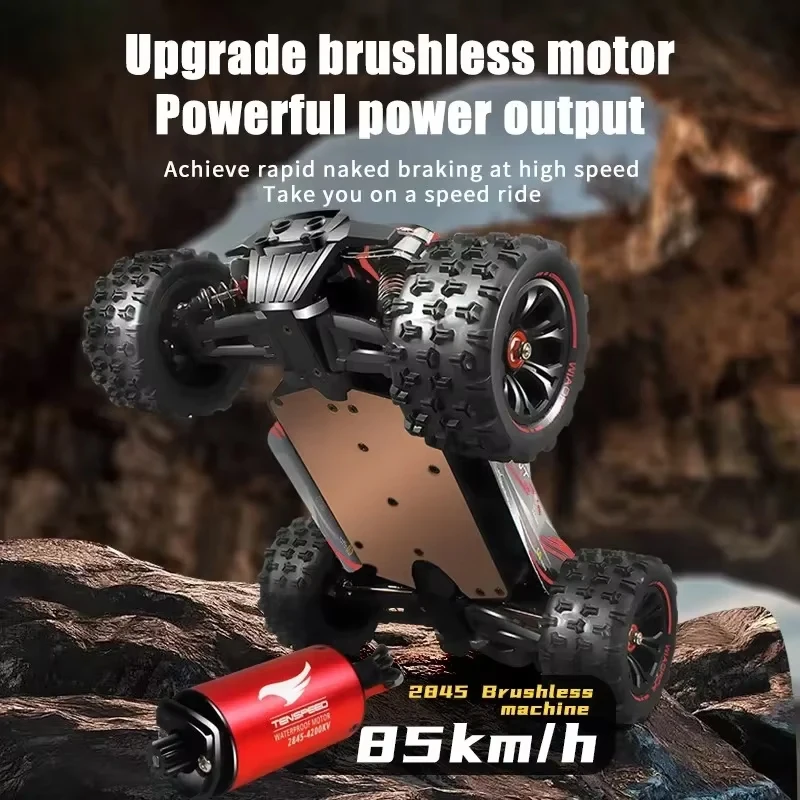 MJX 하이퍼 TS 9522 프로 RC카 브러시리스 4륜구동 고속 85km/h 무선 조종 오프로드 트럭 (대형 휠, 간편 제어)