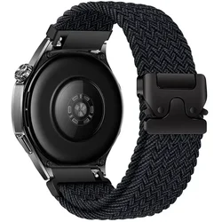 Parachute Buckle Braided Loop 20MM Nylon Sport Bracelet - 20MM Width Band (Graphite black)