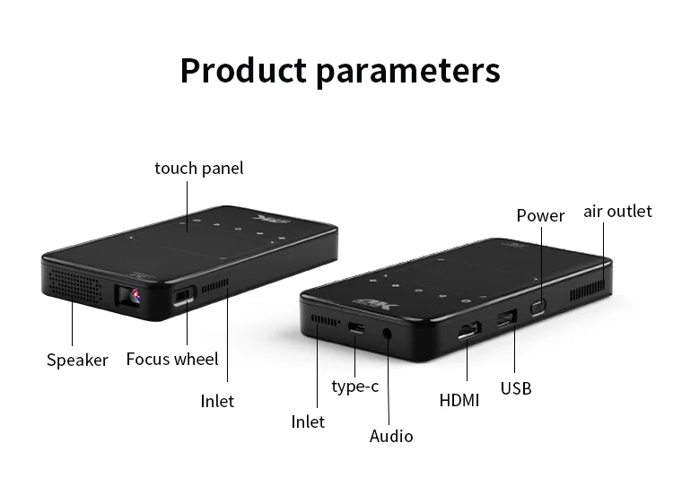 S90 Mini Portable Pocket Projector Android 9.0 2GB 32GB Home