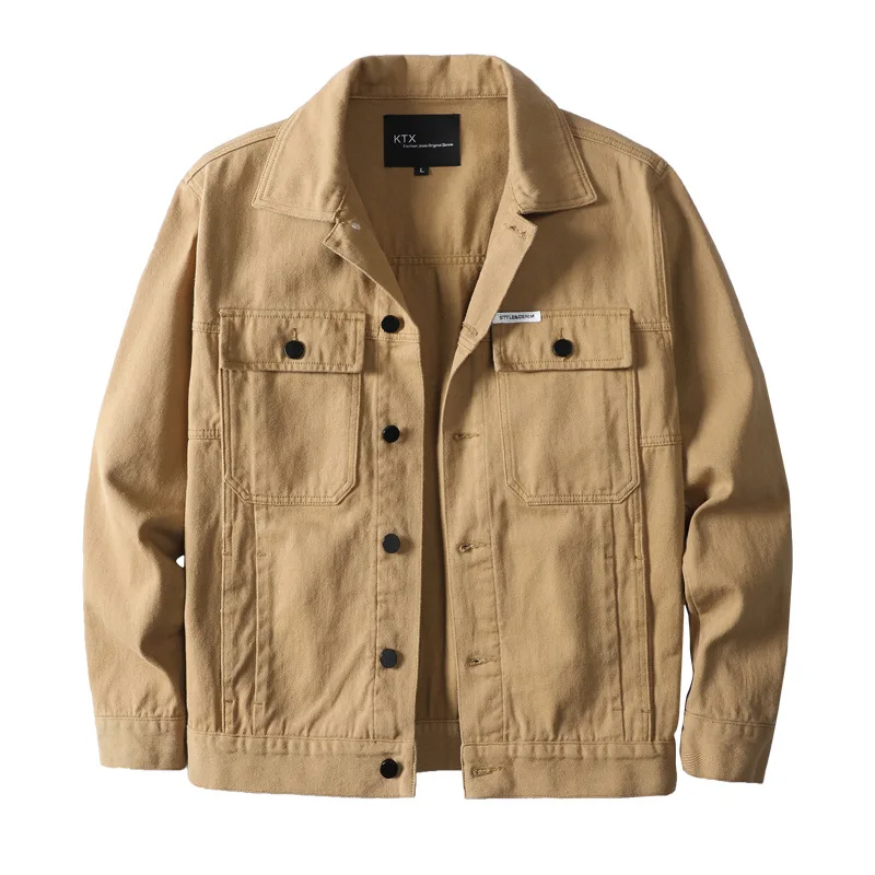 Spring and Autumn Fashion Denim Jacket Men's Trendy Handsome Jacket