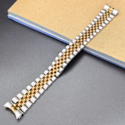 Rose Gold Solid Stainless Steel Jubilee Watchband Bracelet - 20mm (Mid rosegold)