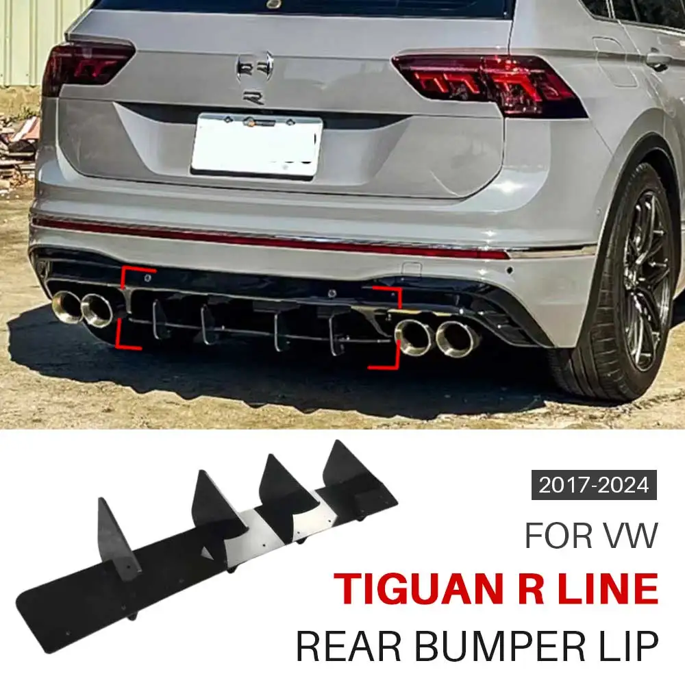 Difusor-de-labio-de-parachoques-trasero-para-VW-Tiguan-Kit-de-carrocer ...