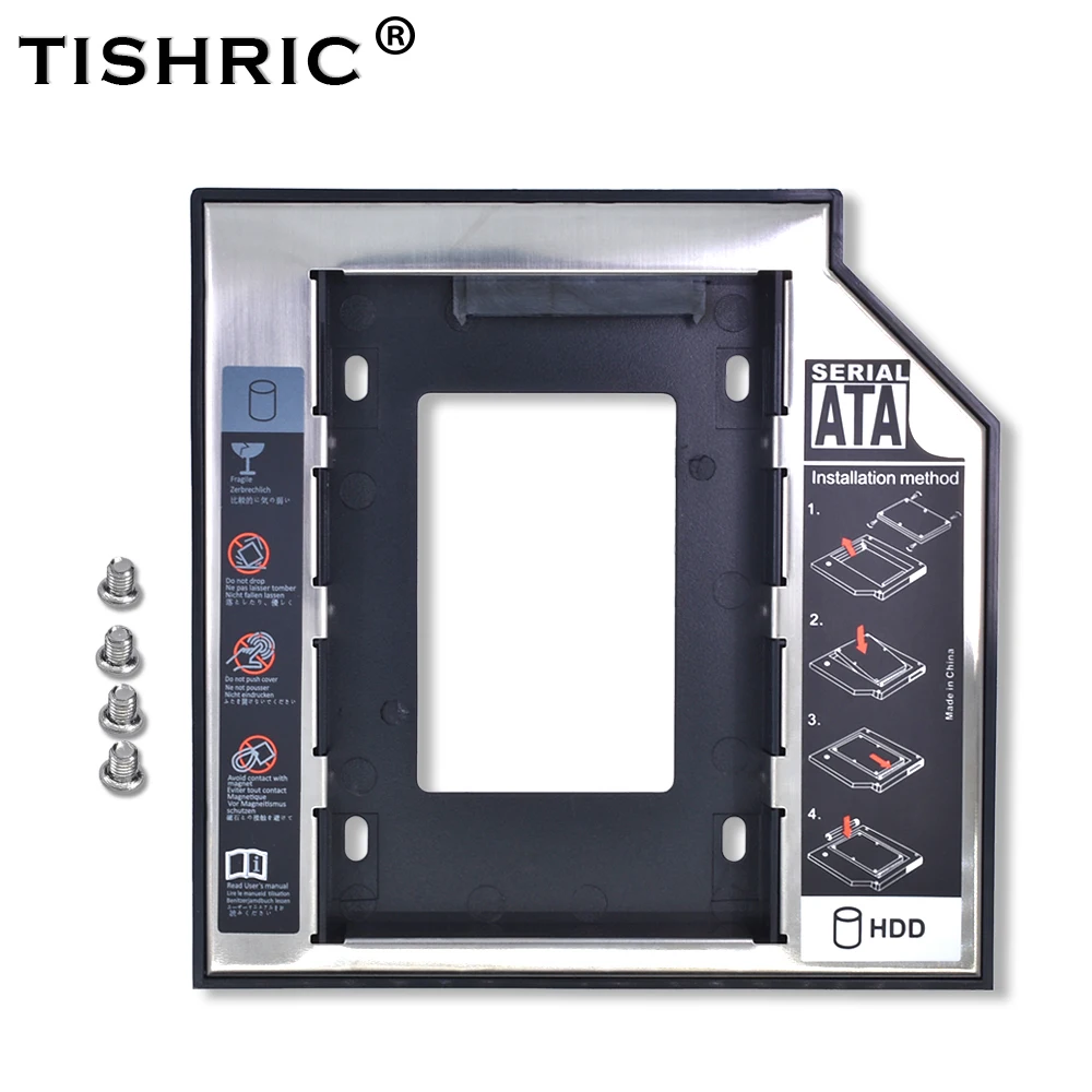 2nd HDD Caddy 12.7mm/9.5mm Optibay SATA 3.0 2.5 SSD Hard Disk Drive HDD Case/Box/Enclosure For Laptop CD-ROM Adapter