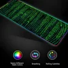 1pc Matrix Binary Code XXL RGB Gaming Mouse Pads HD Black Gamer Accessories Large LED 4
