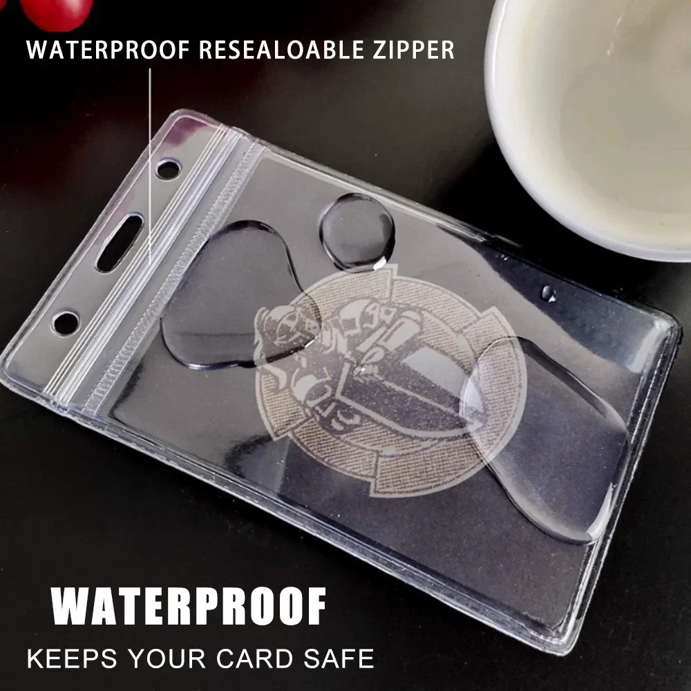 Universal Extra Thick Vertical Waterproof ID Badge and Credit Card Holder