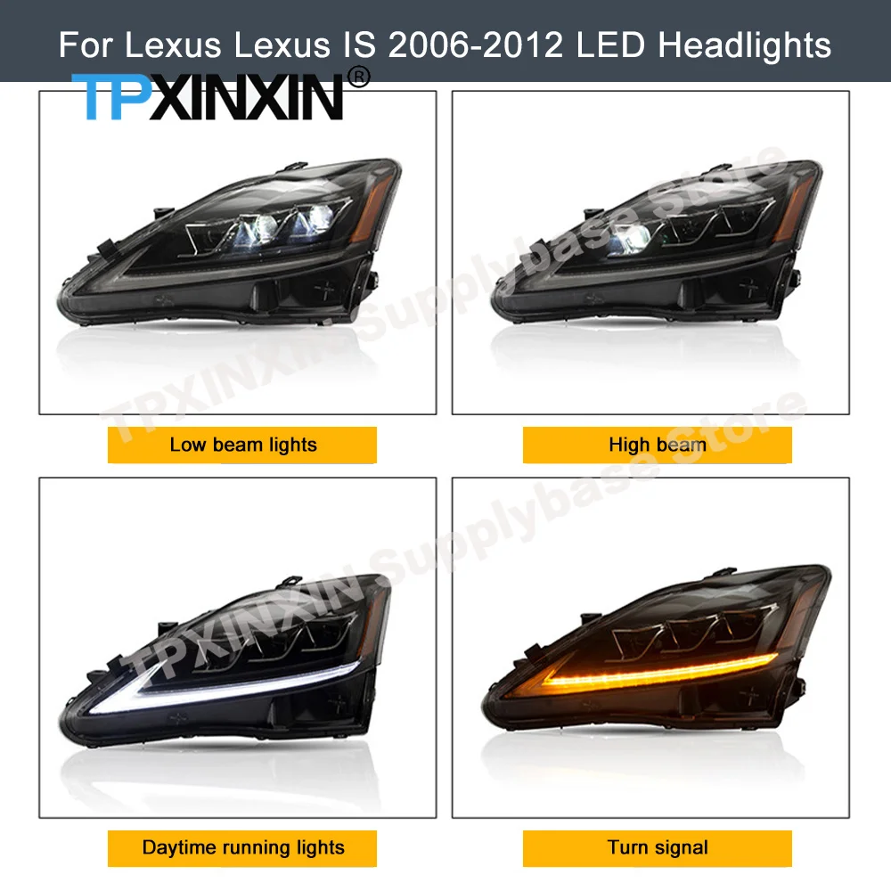

Car LED Headlights Lamp For Lexus IS250 IS250C IS350 IS350C IS220D 2006-2012 ISF 2008-2014 Accessories High Beam Low Beam Lights
