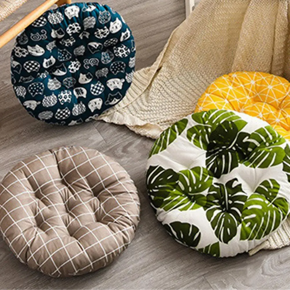 

35 cm Seat Cushion Pad PP Cotton Chair Cushion Pad Round Linen Seat Pillow For Chair Back Decor Sofa Garden Office Home Supplies