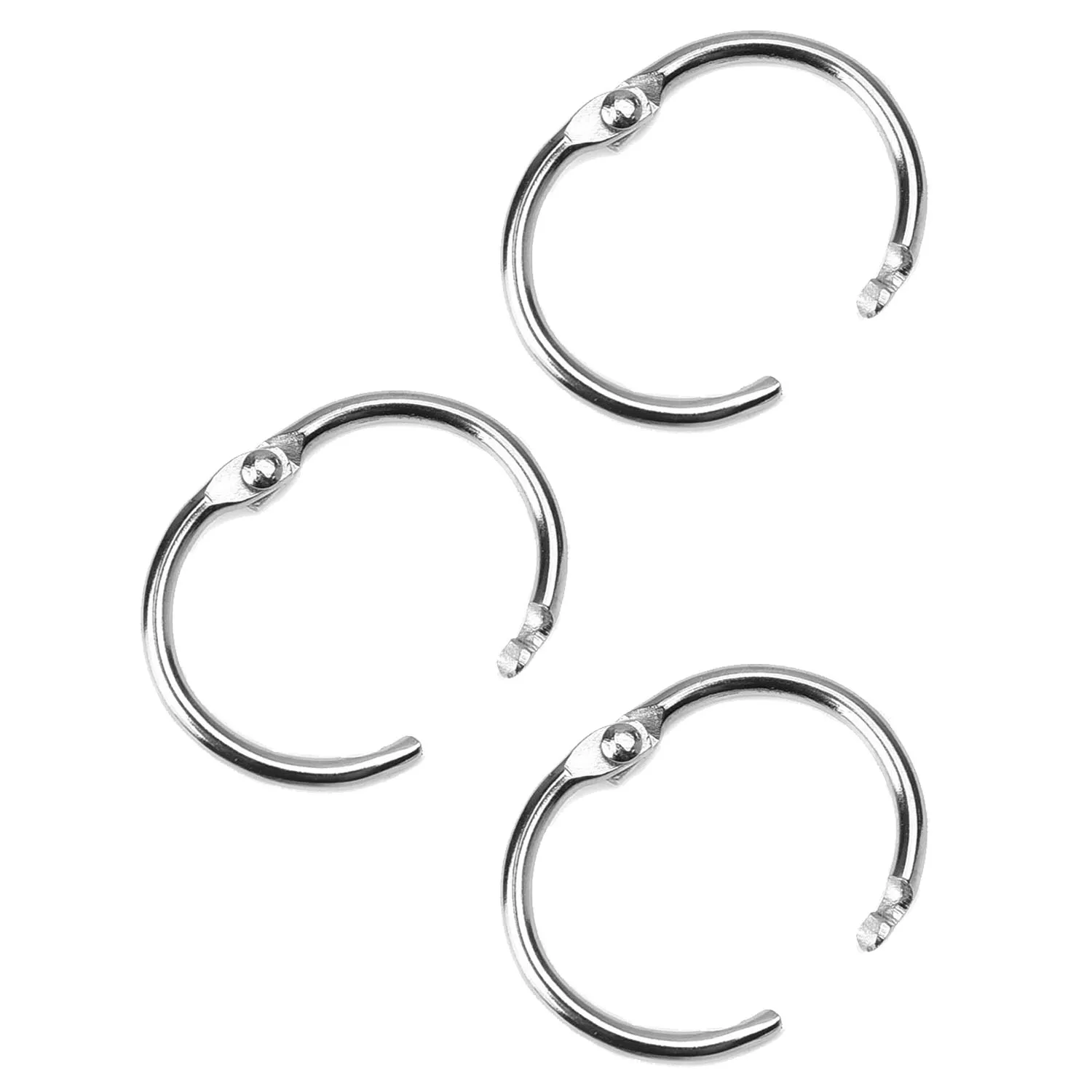 100 PCS 25mm Inner Diameter Metal Loose Leaf Ring Binder Ring Clip Album Scrapbook Craft Photo Split Rings Tool