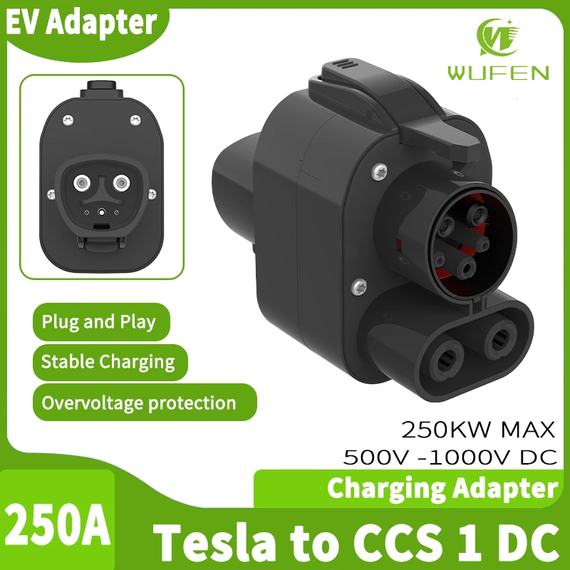 NACS to CCS1 Adapter 250A EV Charger Adapter for Tesla V1/V2/V3 DC ...
