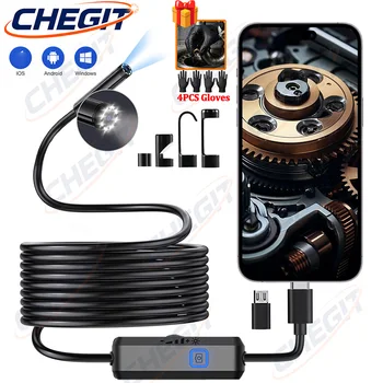 3in1 USB Type C micro Endoscope Automotive Boroscope Inspection Device Camera 8mm For IOS Smart Phone Android Cars Mobile 1