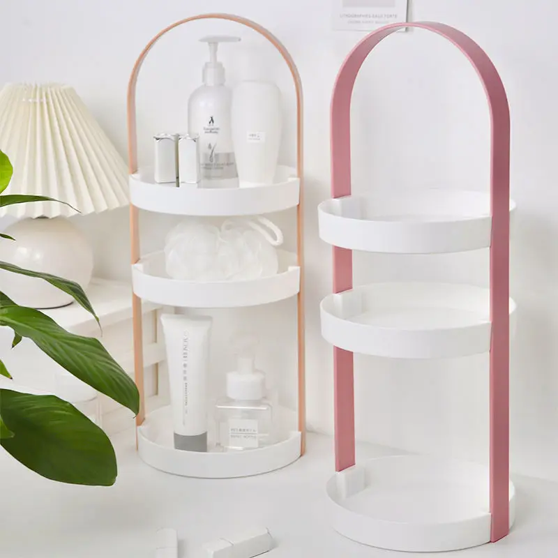 Multi-Layer Bathroom Organizer Rack Skincare Cosmetics Storage Shelf Facial Cleanser Soap Towel Sundries Holder Home Accessories