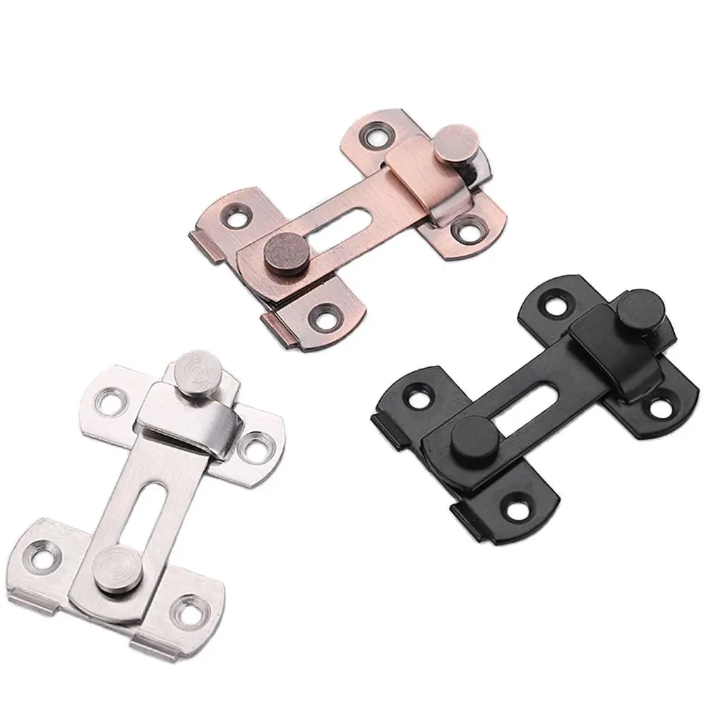 1pc Door Cast Metal Hook Latch Lock Toilet Doors Right Angle Sliding Door Buckle Texture Country Rustic Decoration Ornament door latch
