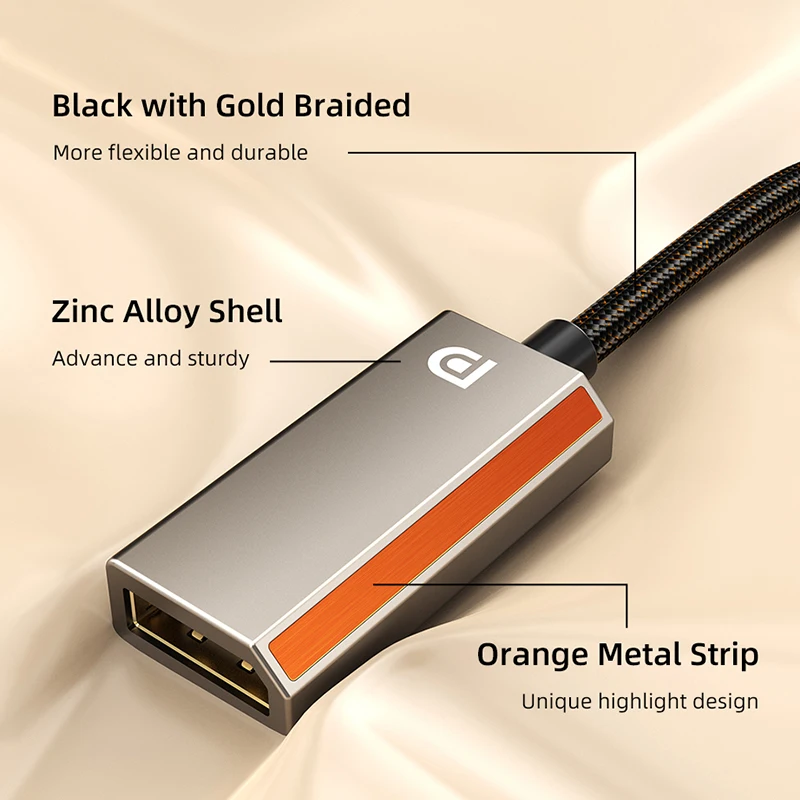 CABLETIME 8K 60Hz USB C-DP  4K 144Hz 3D  ƿ ձ Ʈ Gen 2 USB C ġ Displayport  C450