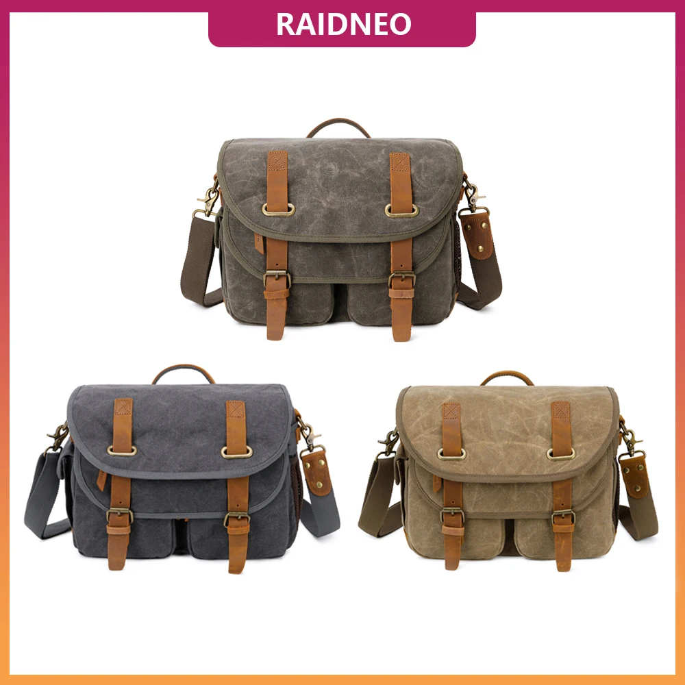 Photography Waterproof Shoulder Camera Bag Slr Dslr Canvas Camera Case