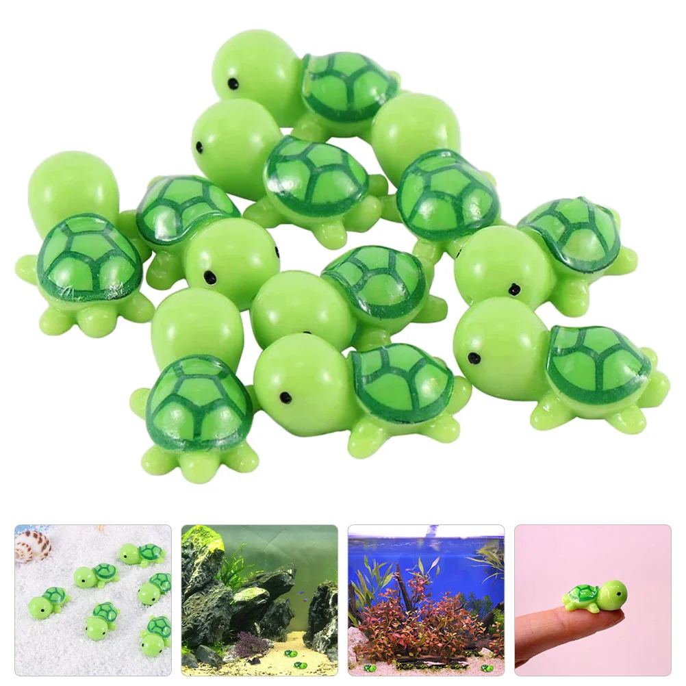 

10 Pcs Sea Turtle Toys Ocean Animal Figurines Micro Landscape Fish Tank Decor Bonsai Ornament