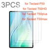 3PCS Glass screen protector for Teclast P50/T50HD/T50 max/T50 plus/T50plus 11'' 2024 tablet protective film 9H hardness 1
