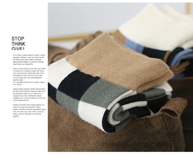 1 Paar lässige Business-Herrensocken, buntes Gitter, gekämmte Baumwolle, Gentleman-Socken, Herren, britischer Stil, Herbst und Winter, warme Socken – Detail 14