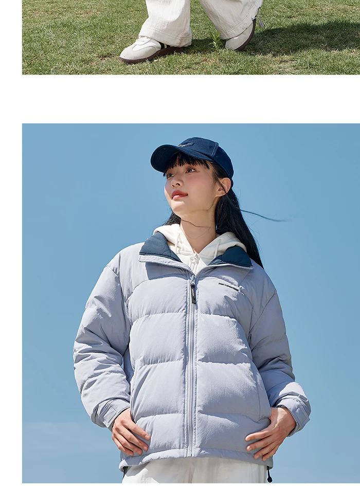 Down Jacket Winter New Three-Proof Top Contrasted Color Versatile Genderless Texture Jacket