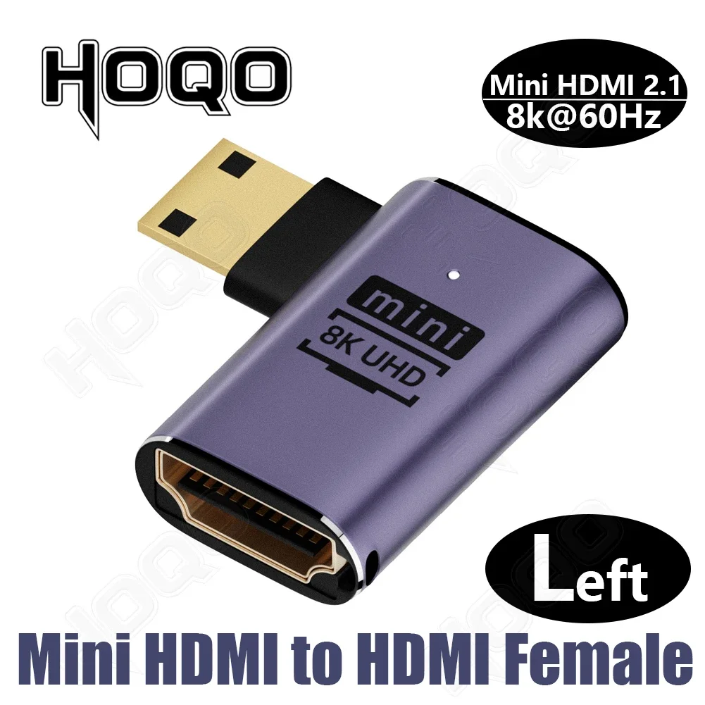 Adattatore Angolare HDMI 2.1 8K A 270 Gradi, Maschio-Femmina, Supporto 8K@60Hz 4K@120Hz, 2 Pezzi