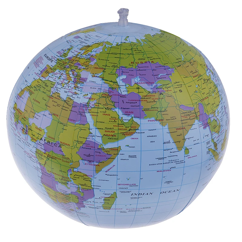 40 Cm Inflatable World Globe Teach Education Geography Map Toy Kid Beach Ball Geography Toy Nice Educational Toys for Students english world globe