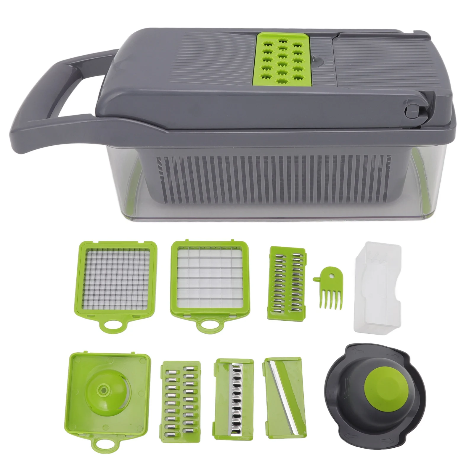 Onion Chopper Labor Saving Vegetable Cutter Kitchen Artifact Gray Stainless Steel Blades Multipurpose for Peppers for Fruits