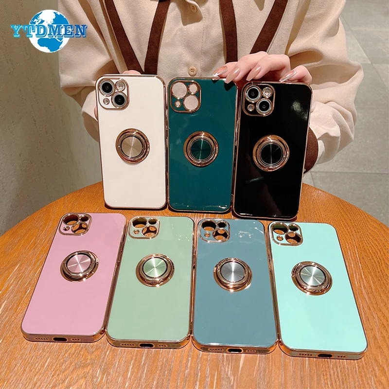 Luxury Ring Holder Phone Case For iPhone 14 13 12 11 Pro Max Mini X XR