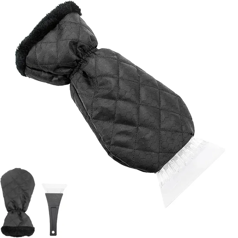 Ice Scraper Mitt for Car Detachable Cleaner No Scratch for Car Waterproof Snow Remover Glove