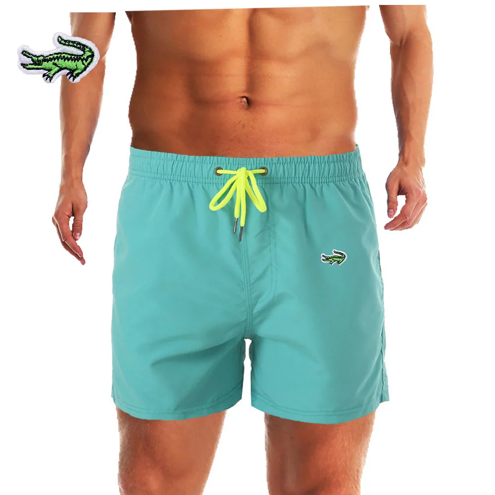 Summer Crocodile men's swimming trunks Embroidered shorts Beachwear Sexy swimming trunks Men's swimwear Breathable beachwear swimsuit men s swimming trunks boxer briefs swimming swim shorts trunks men swimwear pants summer sexy beach shorts