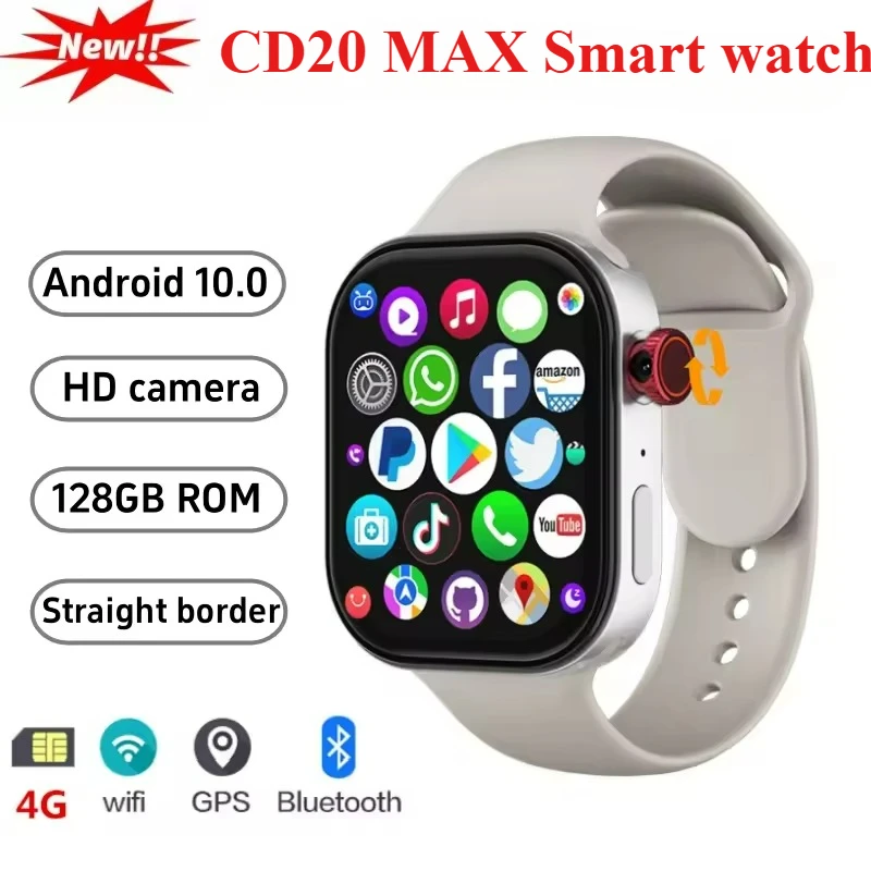 CD20 Smart Watch with 180° Rotary Camera AMOLED Screen