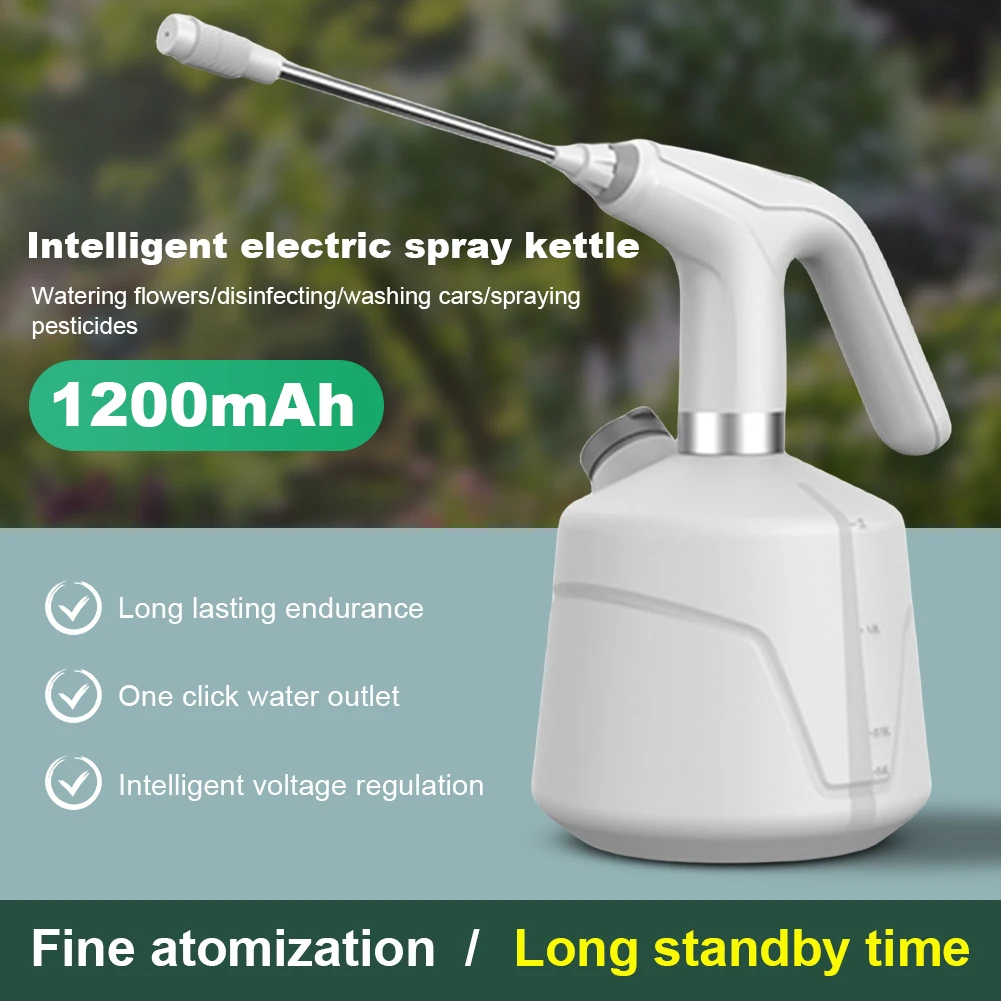 0.9-2L Electric Sprayer USB Rechargeable Hand-held Garden Sprayer Household Car Wash Spray Bottle Agricultural Irrigation Tools