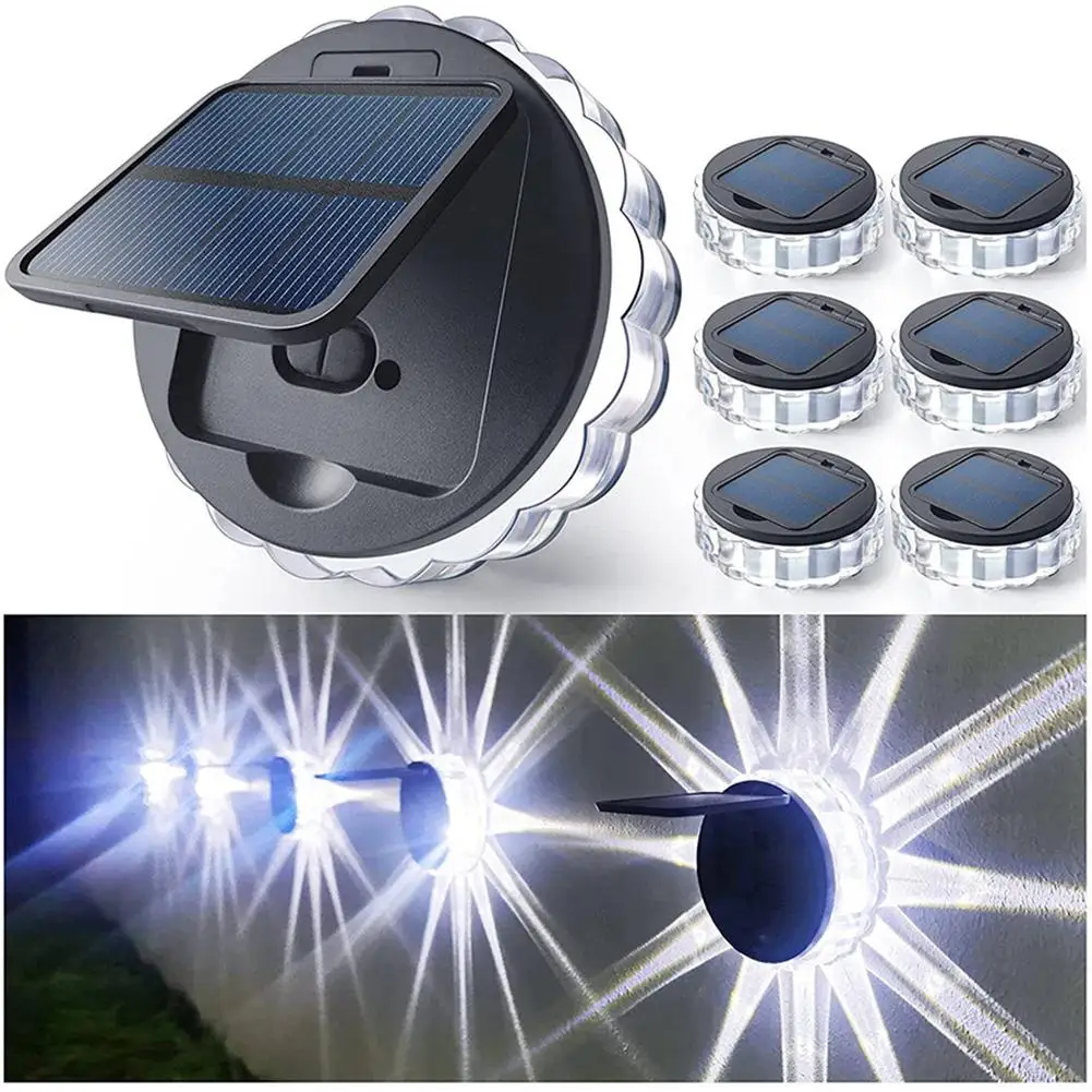 Led Solar Wall Lamp Petal Shaped 8 Modes 90 Degree Adjustable Outdoor Lighting Home Garden Backyard Decorative Porch Lights