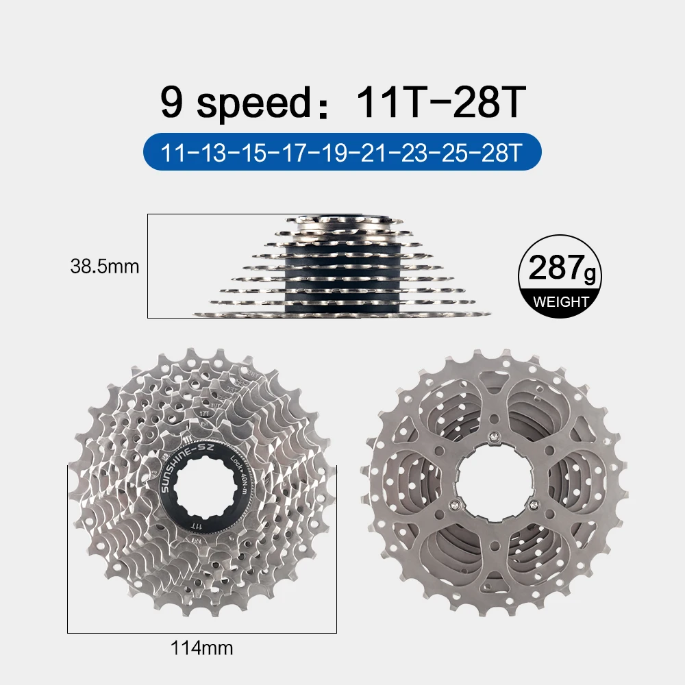 Sunshine Rennrad Kassette 8 9 10 11 12 Geschwindigkeit Fahrrad Kettenrad 25T 28T 30T 32T 34T 36T 11V K7 Geschwindigkeit Fahrrad Ratsche Radfahren Teile – Detail 15