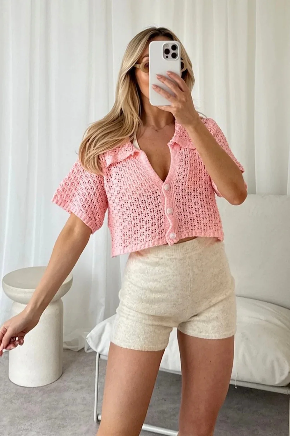 Knit Hollow Out 2 Piece-Set Long Skirt Women's Cropped Top Cardigan And High Waist Maxi Skirt Outfits Female Clothes