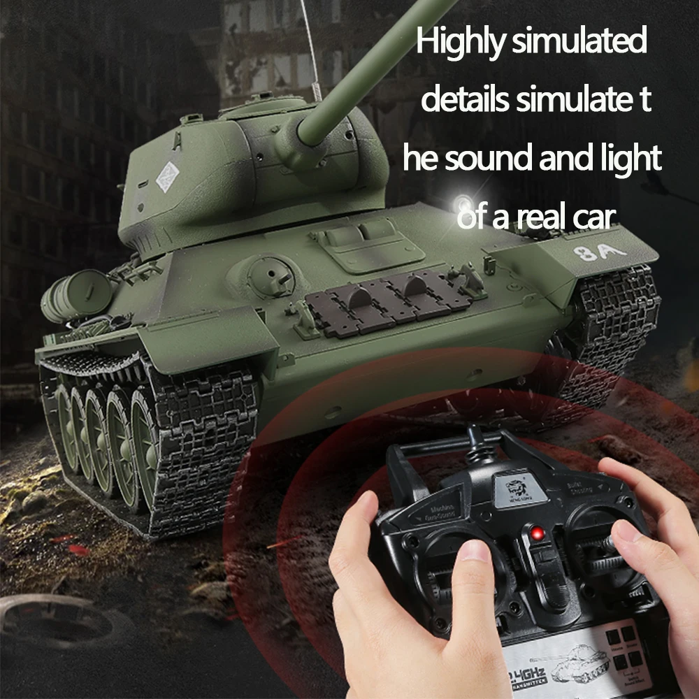 Henglong T34 Remote Control Tank  Off-road Vehicle Model 3909 Metal Adult Multi-function Battle Competitive Simulation Boys Toys 3