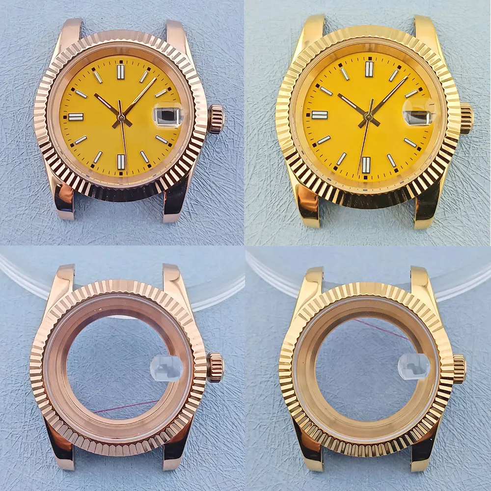 39mm 316L stainless steel sapphire transparent case with 10BAR waterproof luminous dial suitable for NH35 36 movement