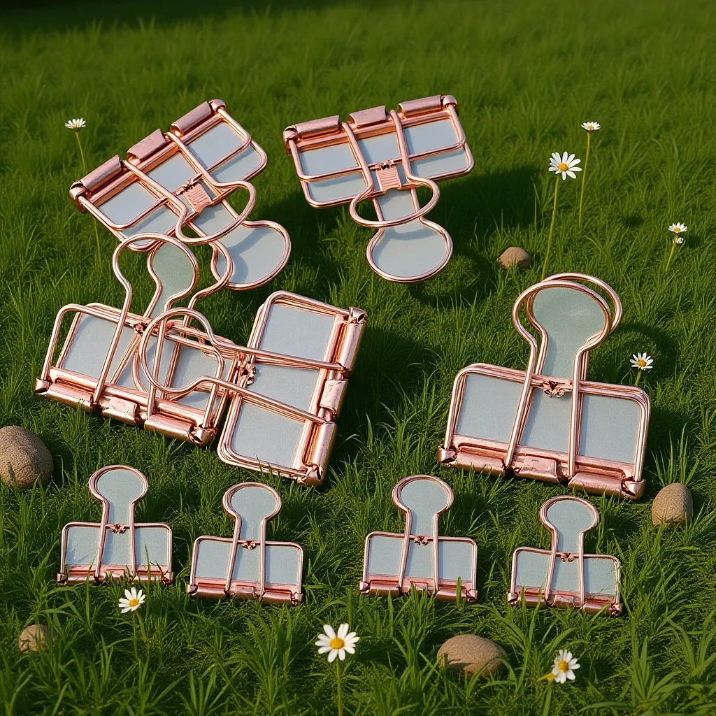 10Pcs 바인더 클립 합금 금속 미니 클립 사무실 문서 종이 클램프 파일 주최자 용품 사무실 종이 클립