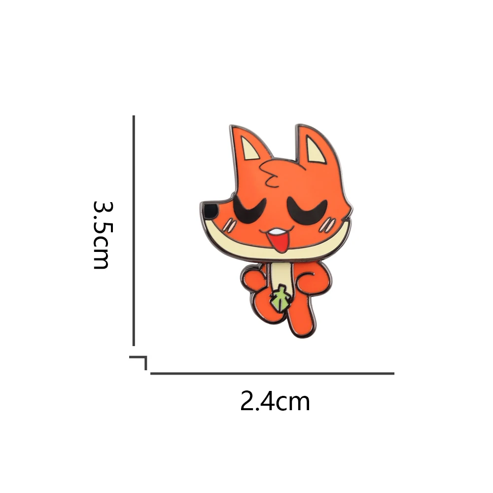 Cult Of The Lamb Fox Follower Brooch Fridge Magnet Dual-purpose