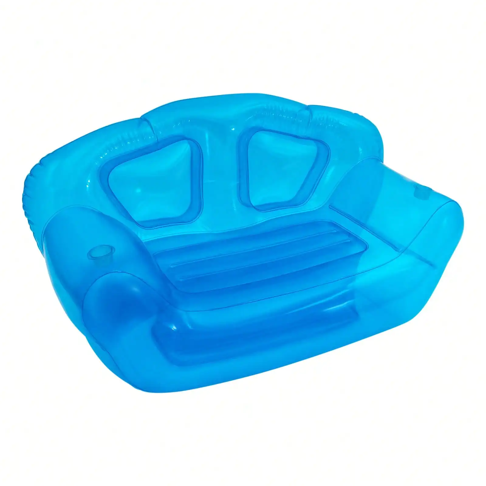 Inflatable Double Person Sofa Clear/Pink/Blue/Green Blow UP Chairs Portable Air Sofa Camping Yard Couchs Outdoor Activitiy 3