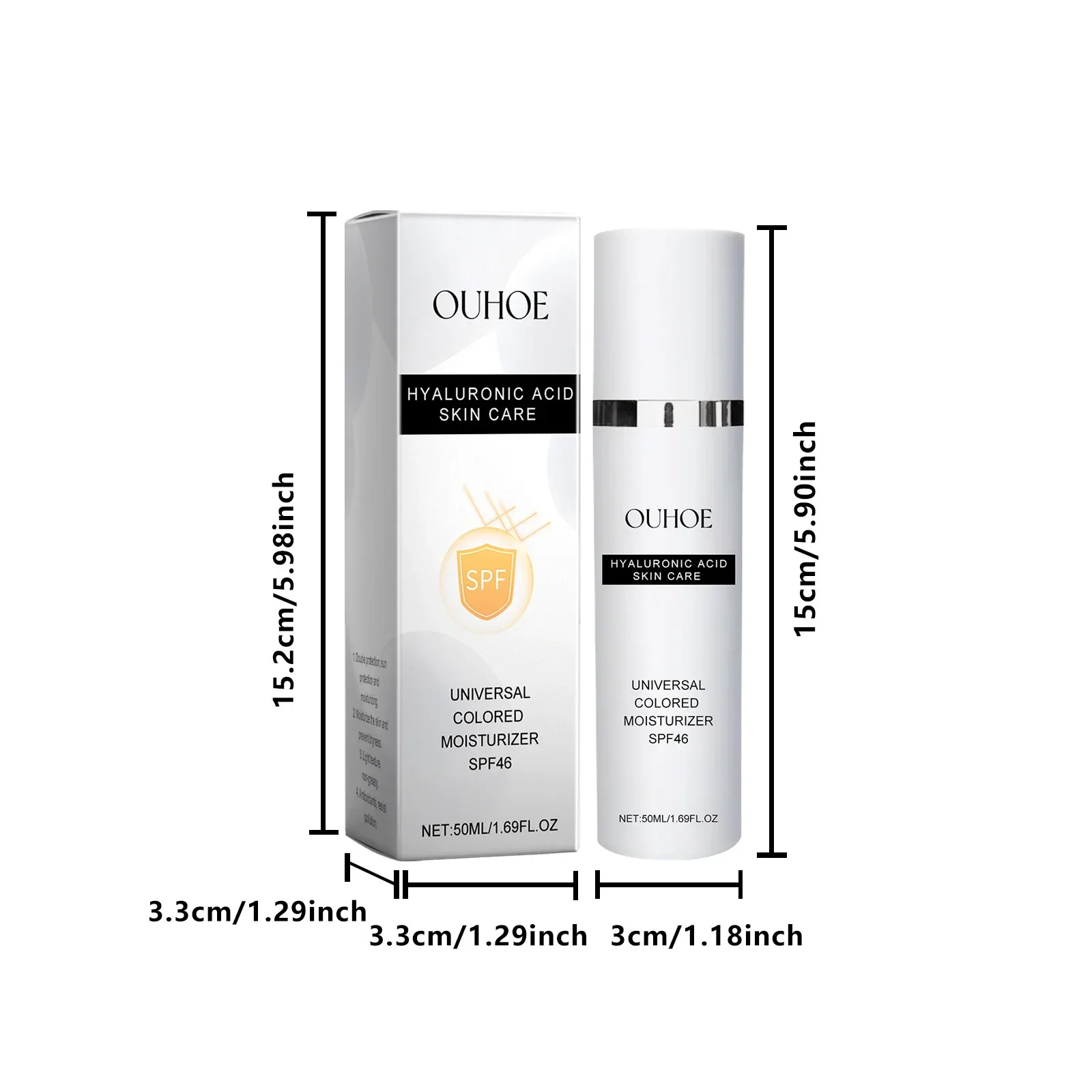 Hyaluronic Acid Sunscreen Outdoor UV Protection Isolation Gentle Moisturizing Protective Cream Soothing Skin Sun Protection