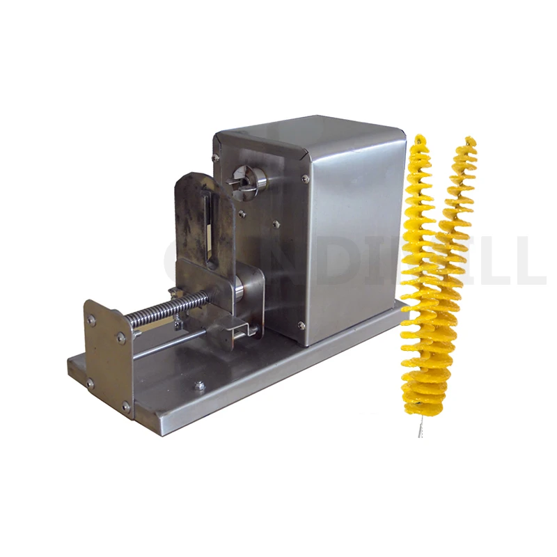 Electric Tornado Potato Cutter Machine Spiral Cutting Machine Potato Chips Tower Stainless Steel Twisted Slicer