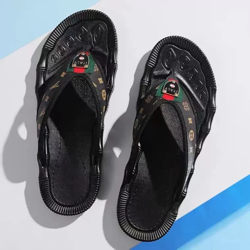 Men's Summer Slippers Flip Flops Beach Sandals Non-slip Casual Flat Indoor Outdoor Shoes