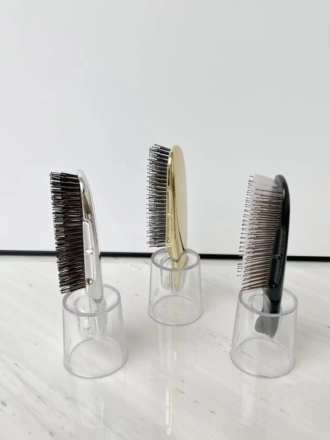 

S Heart S Scalp Brush World Model (Short) Gold Black Silver New Package from Japan