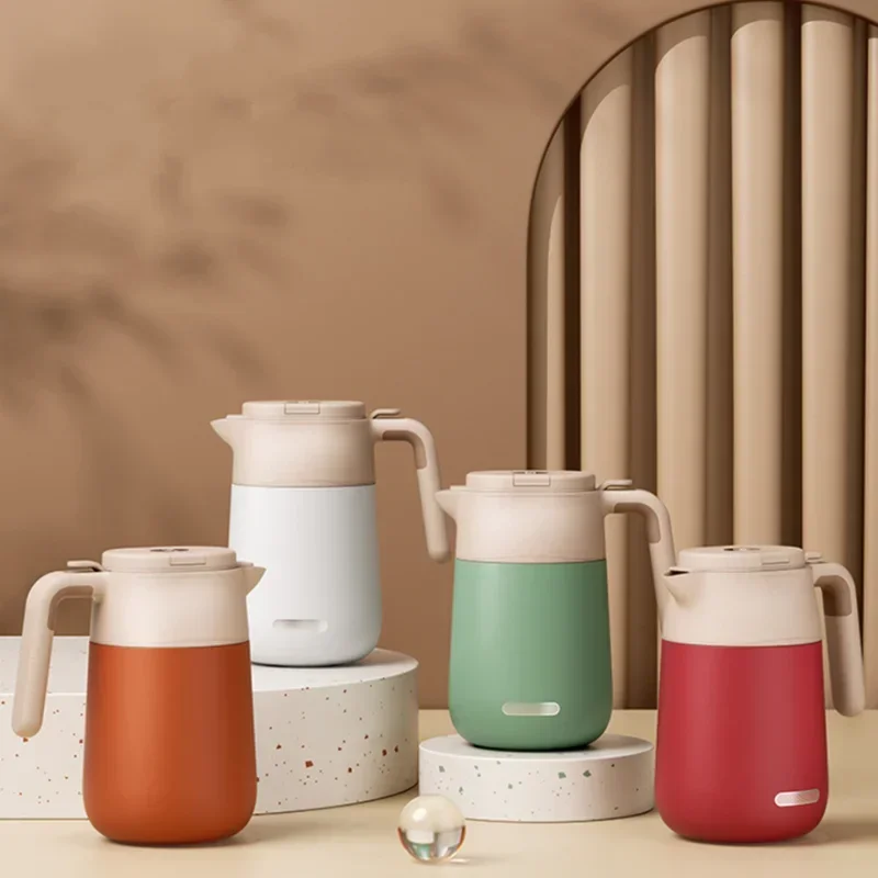 Large Capacity Insulated Flask Kettle, Portable Household Vacuum Flasks, Thermos Pot, Hot Water Bottle with Digital Display