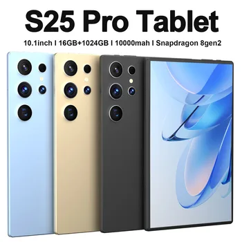 Nuovissimo Tablet S25 Pro da 10.1 pollici Android 14 Snapdragon 8 gen2 Global 16GB + 1024GB 10000mah 5G Dual SIM WIFI HD a schermo intero 1