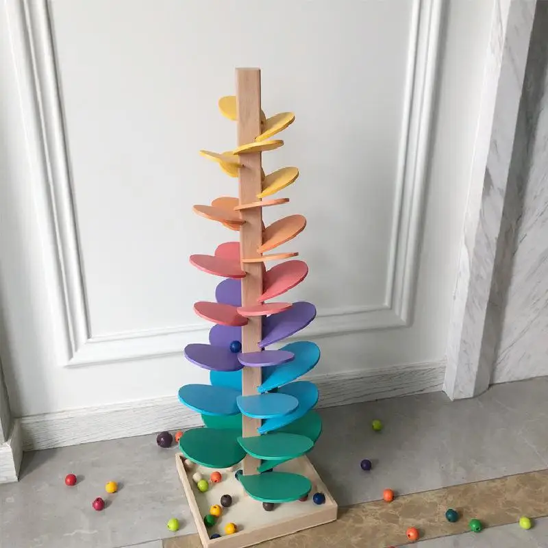 Petali arcobaleno in legno Montessori albero musicale blocchi giocattolo musica magica giocattoli educativi per bambini creativi regalo di compleanno