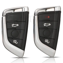 jingyuqin 3/4 Button Smart Car Remote Keyless Entry Key Shell Case For BMW X5 F15 1 2 5 7 Series X1 X6 F16 G30 G11 F48 F39 Key
